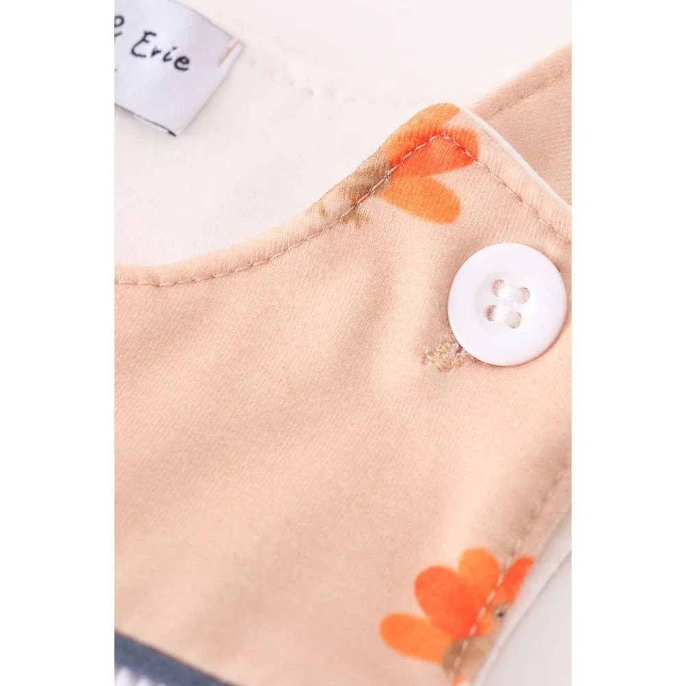 Infant 6M Turkey Romper Smocked‎ Embroidered Thanksgiving Neutral Boutique NEW